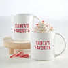mug red white santa holiday set ceramic
