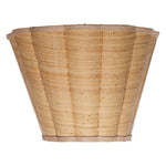 raffia wall light sconce cone shaped scalloped shade