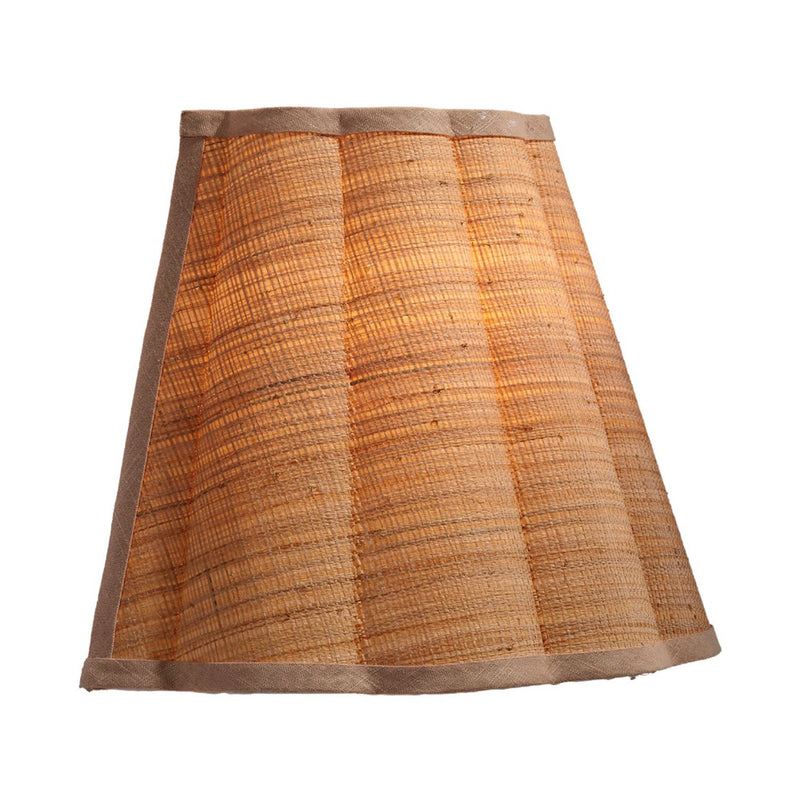 raffia wall light sconce cone shaped scalloped shade