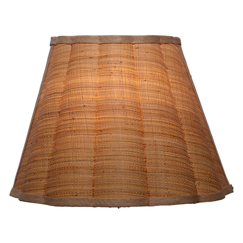 raffia wall light sconce cone shaped scalloped shade