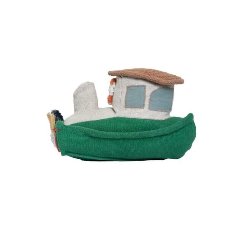 soft toy boat accessories play mat woven cotton blue green