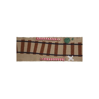 woven red brown train track childrens toy decor