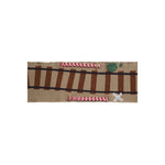 woven red brown train track childrens toy decor