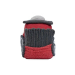 woven red brown train track childrens toy decor