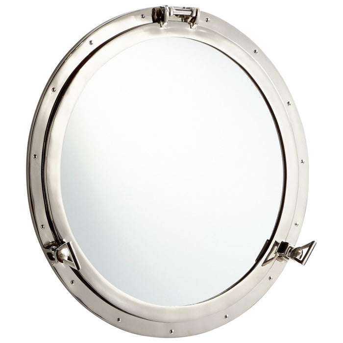 porthole mirror round aluminum mirrored glass