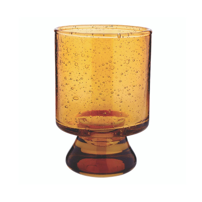 drinking glasses stem amber seeded glass