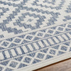 cream navy diamond patterned rug