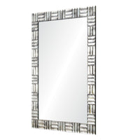 hand cut antiqued mirror rectangle beveled center