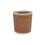 woven storage basket terracotta natural organic cotton