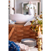 scalloped large serving bowl white