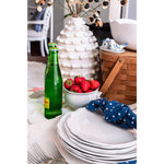 White Scalloped Dinner Plates - Melamine (set of 4)