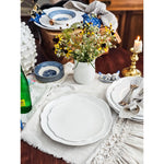 White Scalloped Dinner Plates - Melamine (set of 4)
