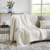 popcorn weave ivory throw blanket