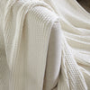 popcorn weave ivory throw blanket