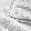popcorn weave white throw blanket