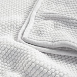 popcorn weave white throw blanket