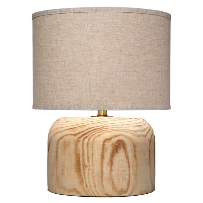 natural wood base table lamp oat linen drum shade