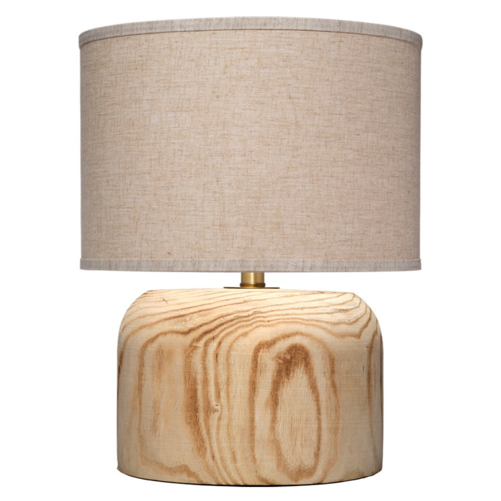 natural wood base table lamp oat linen drum shade