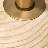 natural wood base table lamp oat linen drum shade