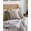 striped tan off white throw pillow outdoor safe woven square