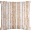 striped tan off white throw pillow outdoor safe woven square
