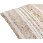 striped tan off white throw pillow outdoor safe woven square