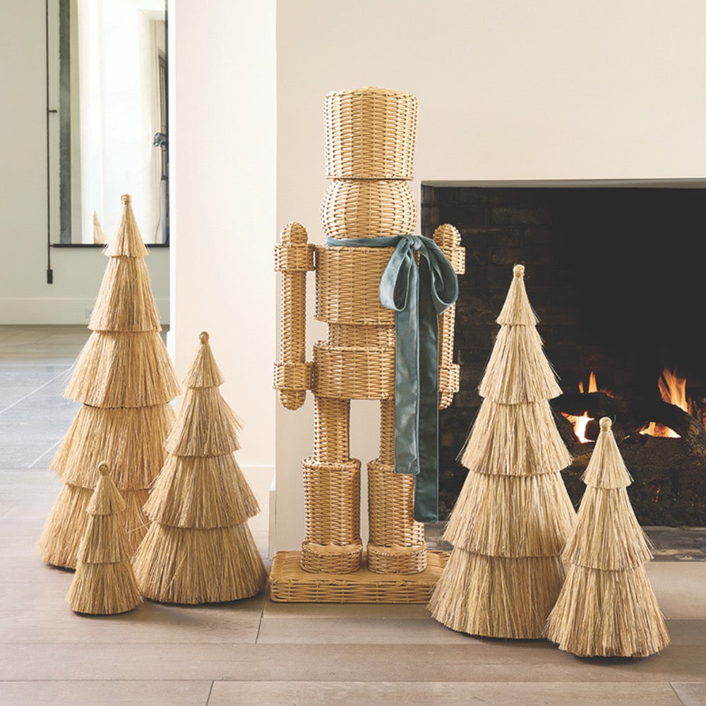 tiered triangular natural grass pine trees
