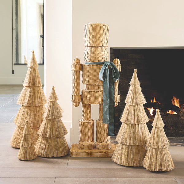 tiered triangular natural grass pine trees