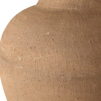 terracotta table lamp white linen drum shade