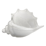 white glass conch shell hand blown glass
