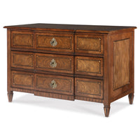 chest 3 drawers marquetry French 18th century 