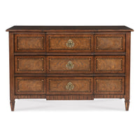 chest 3 drawers marquetry French 18th century 