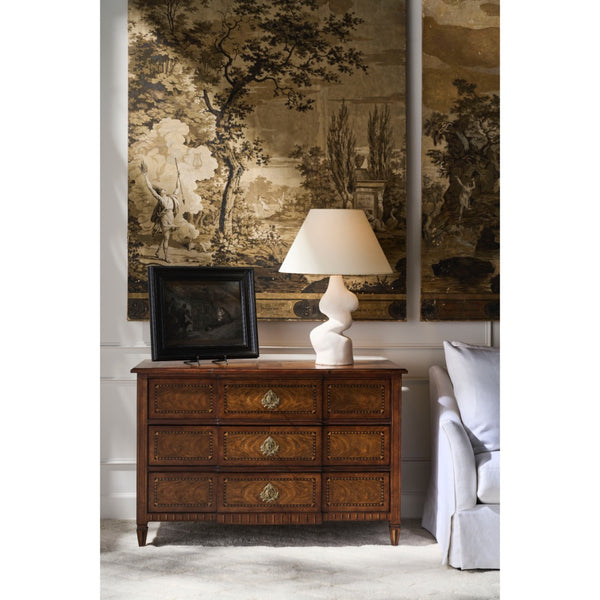 chest 3 drawers marquetry French 18th century 