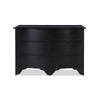 chest 3 drawers serpentine front black