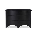 chest 3 drawers serpentine front black