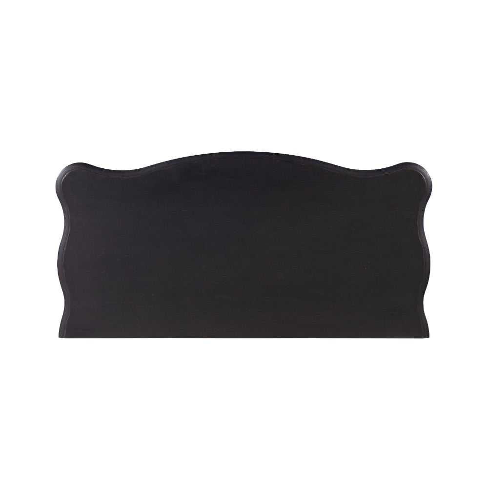 chest 3 drawers serpentine front black