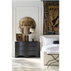 chest 3 drawers serpentine front black