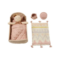 cloth doll accessories cotton handmade crib rug baskets
