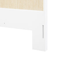 natural twill grasscloth king headboard