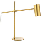 desk/task lamp brushed gold contemporary adjustable cylinder-like metal shade