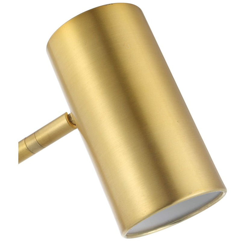 desk/task lamp brushed gold contemporary adjustable cylinder-like metal shade