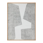 rectangle oak veneer frame modern wall art gray white water hyacinth abstract