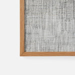 rectangle oak veneer frame modern wall art gray white water hyacinth abstract