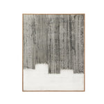 rectangle oak veneer frame modern wall art gray white black banana bark