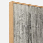 rectangle oak veneer frame modern wall art gray white black banana bark