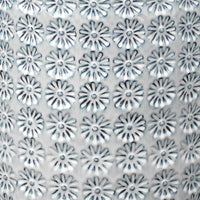 round garden stool blue ombre textured wildflower pattern