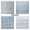 round garden stool blue ombre textured wildflower pattern