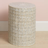 wildflower garden stool cream gray side table