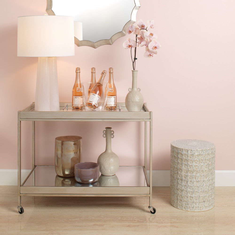 wildflower garden stool cream gray side table