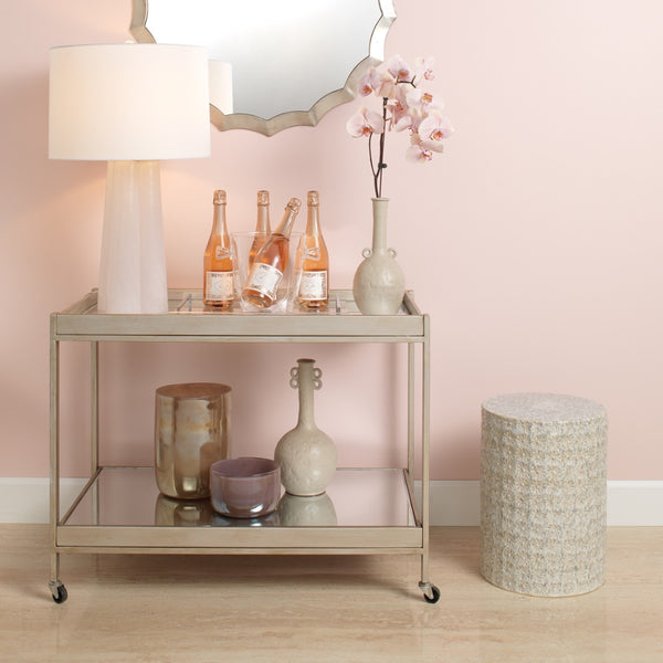 wildflower garden stool cream gray side table